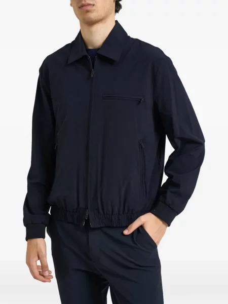 Geacă Emporio Armani din țesătură twill albastru
