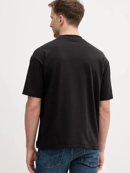 BOSS Orange tricou Te_Varsity uni negru