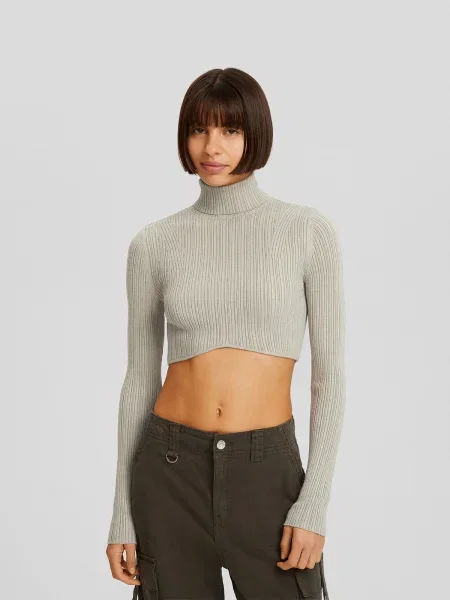 Bershka Pulover închis bej