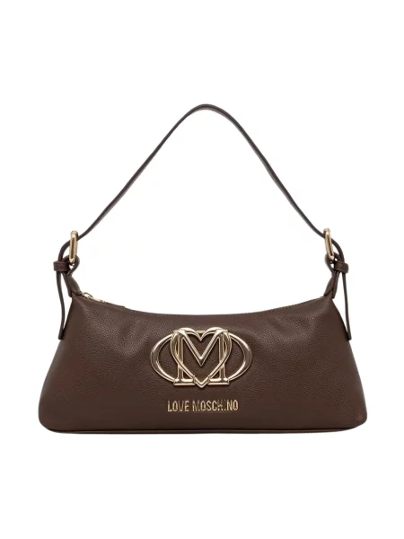 Love Moschino torebka z imitacji skóry brązowa