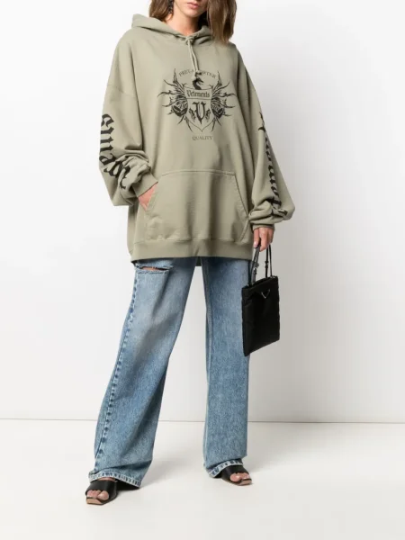 Hanorac cu glugă Vetements verde