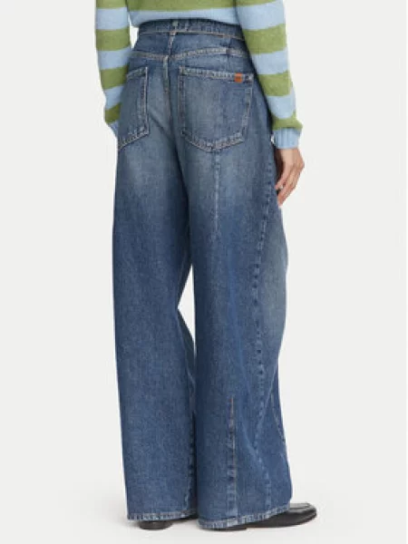 Weekend Max Mara Farmer Madia Sötétkék Wide Leg