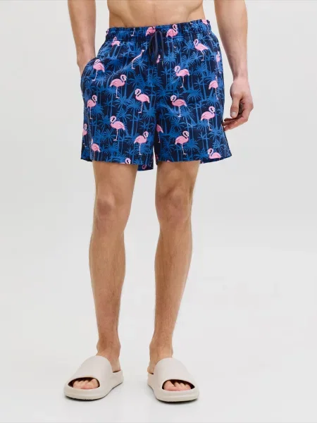 JACK & JONES Plavecké šortky JPSTMAUI námornícka / kráľovská / ružová modrá