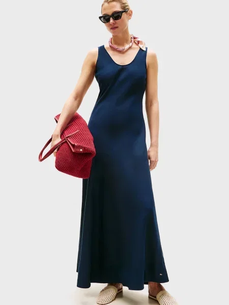 Лляна сукня Tommy Hilfiger синя