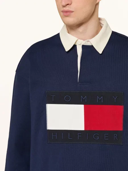 Tommy Hilfiger Koszulka Do Rugby blau granatowa
