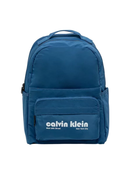Calvin Klein plecak duży z nadrukiem niebieski