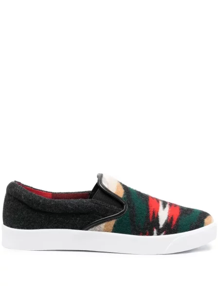 Sneakerși Junya Watanabe Man de lână cu imprimeu abstract verde