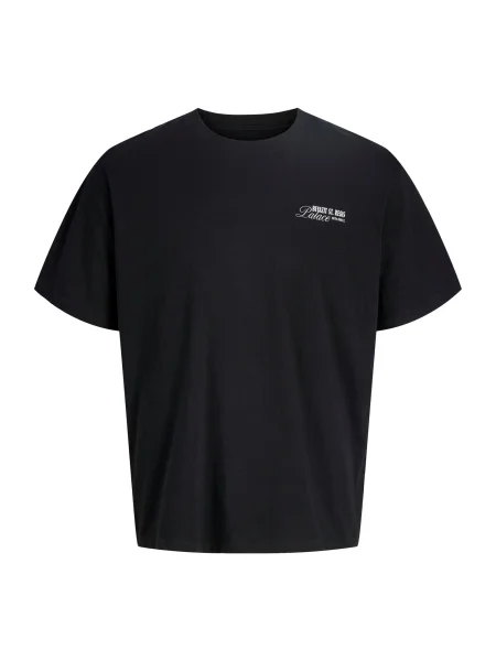 Jack & Jones Plus Majica JORPARADISE ISLAND modra / roza / črna bela