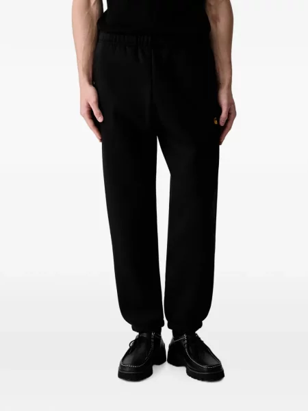 Pantaloni Carhartt Wip alergare cu autograf negru