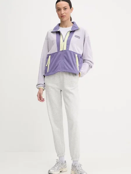 Fleecová mikina Columbia Backbowl II FZ Fleece fialová