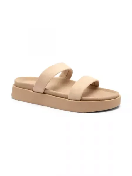 INUIKII De piele șlapi STRAPPY bej