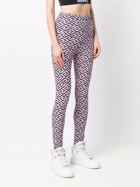 Leggings Versace cu imagine roz