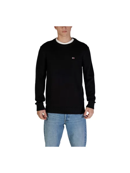 Dzianinowy sweter Tommy Jeans czarny