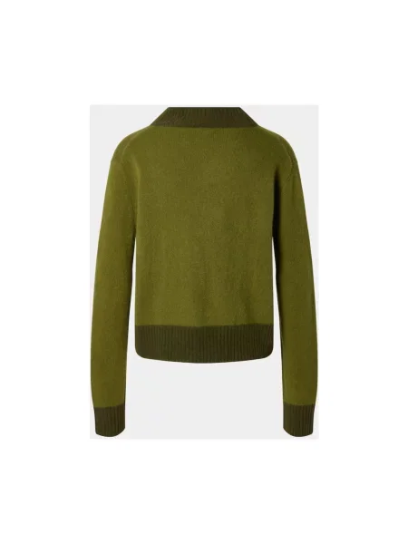 Sweter Cloeys z dekoltem w serek zielony
