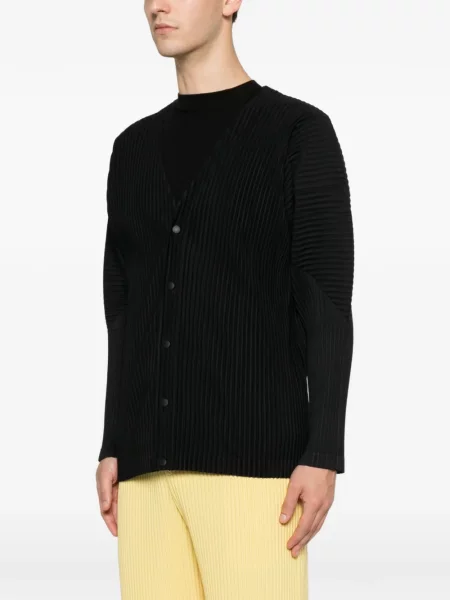 Μπουφάν Homme Plissé Issey Miyake με λαιμόκοψη v μαύρο