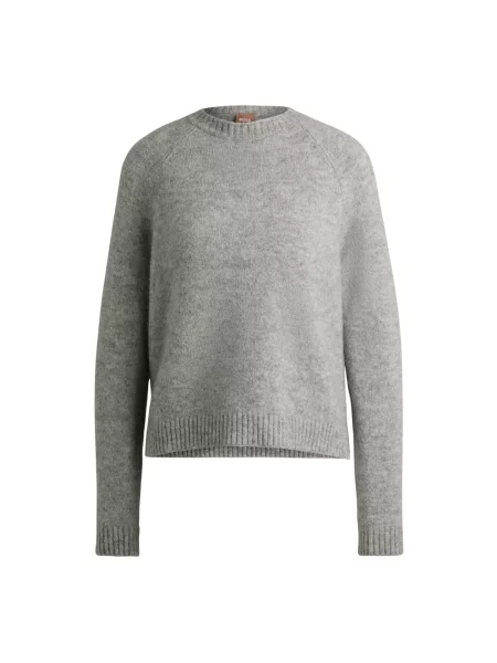 BOSS sweter z domieszką wełny szary