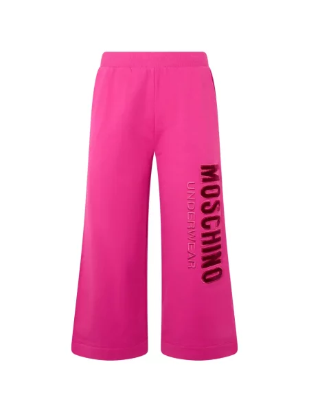 Pantaloni Moschino cu imagine alergare roz