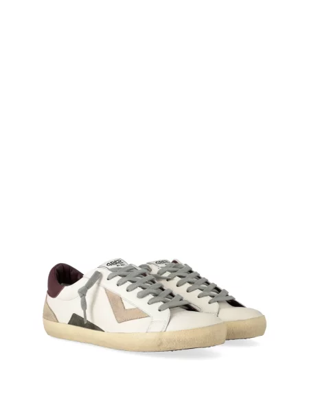 Sneakersy 4b12 skórzane białe