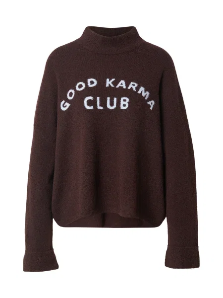 OH APRIL Svetr světlemodrá / tmavě hnědá