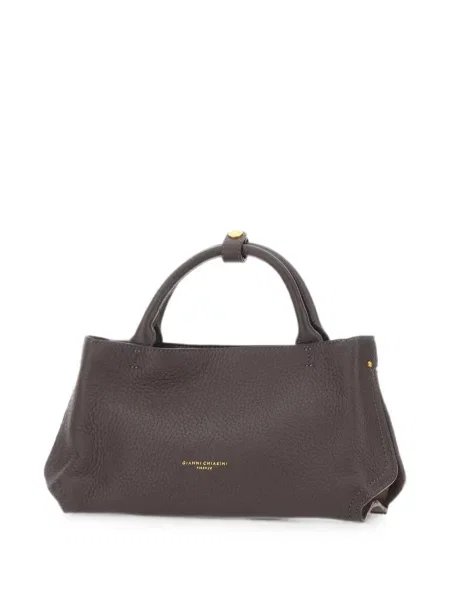Δερμάτινη τσάντα shopper Gianni Chiarini καφέ