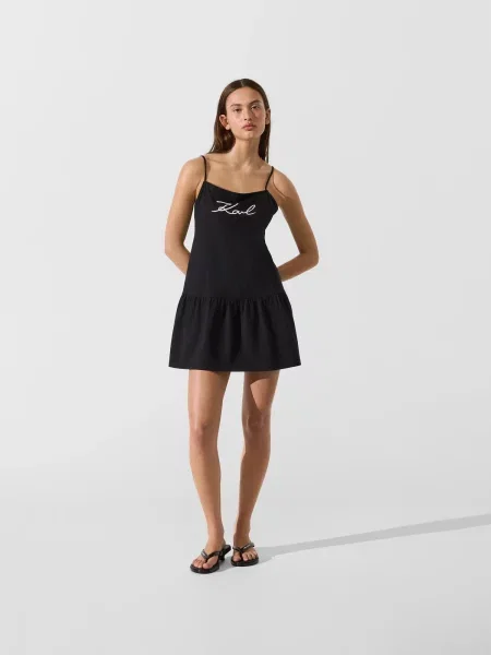Karl Lagerfeld Rochie de plaja negru alb