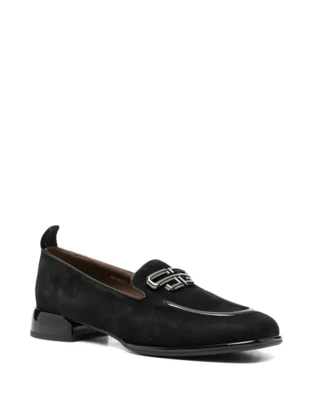 Loafers Linda Baumann σουέντ με αυτόγραφο μαύρο