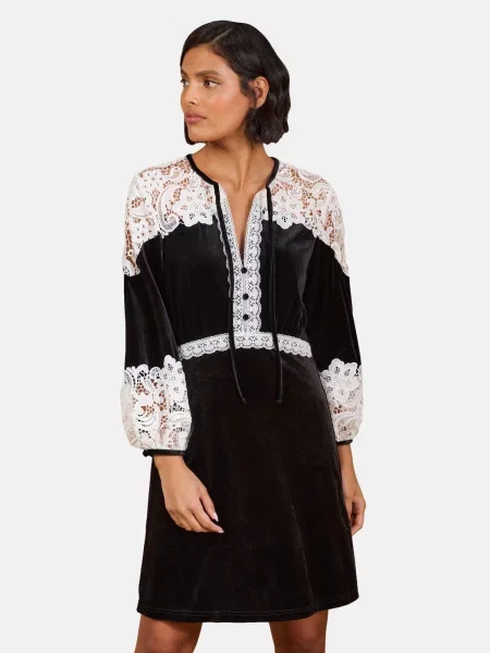 Love & roses Rochie negru alb