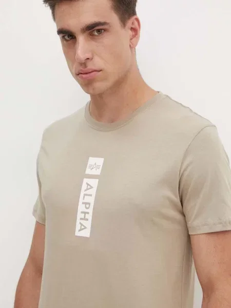 Alpha Industries tričko béžové