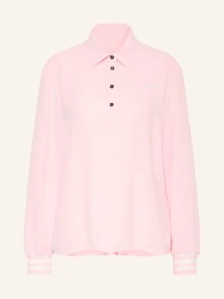 Marc Cain Tričko S Límečkem Z Kombinace Materiálů chalk pink