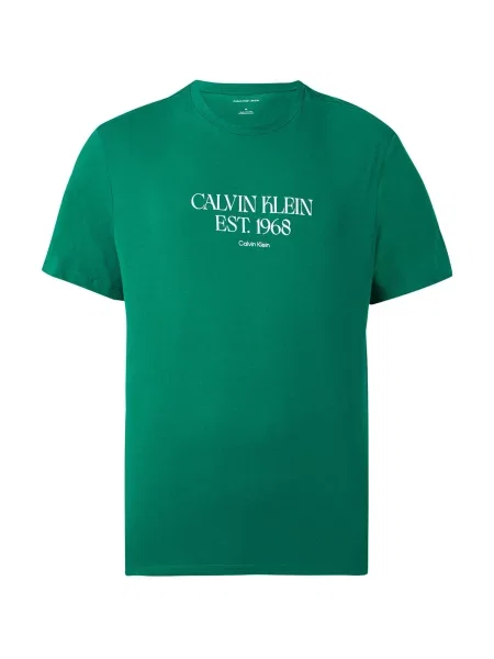 Calvin Klein Jeans Tričko zelená bílá