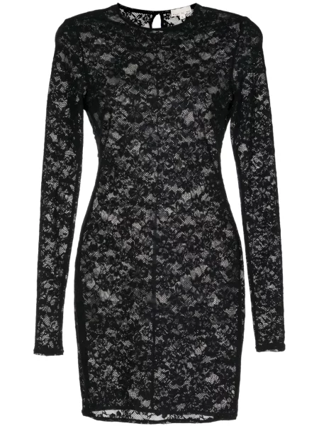 Rochie Fleur Du Mal cu model floral din dantelă negru