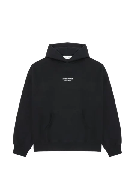 Hanorac cu glugă Fear Of God Essentials cu imagine negru