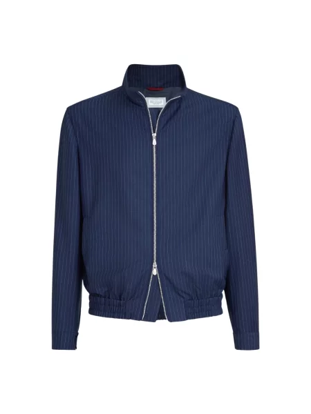 Kurtka bomber Brunello Cucinelli niebieski