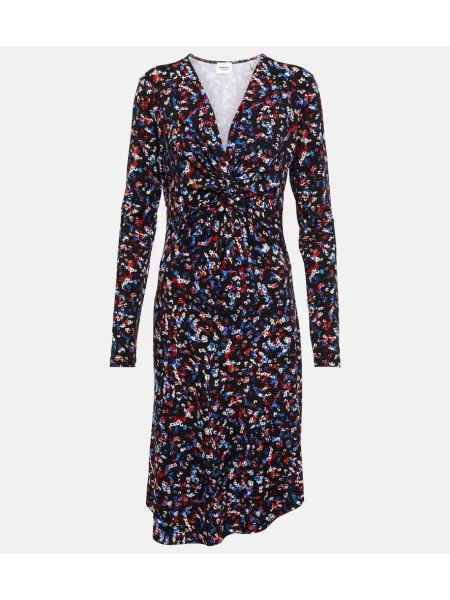 Rochie midi Marant Etoile cu model floral până la genunchi de costum