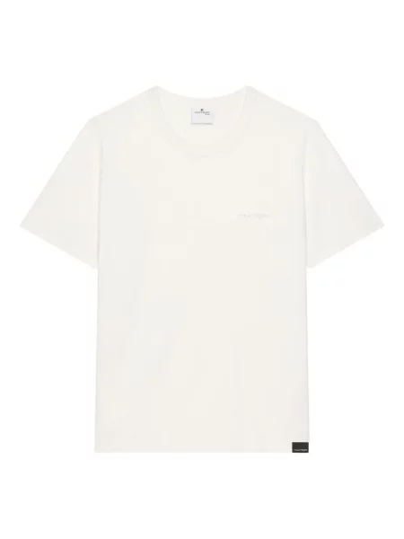 Tricou Courreges cu broderie alb