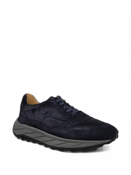 Szarvasbőr sneaker Henderson Baracco kék