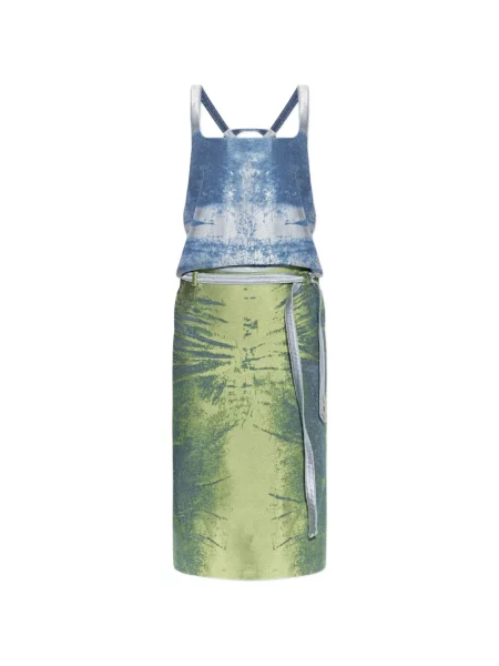 Rochie midi Diesel până la genunchi de costum verde