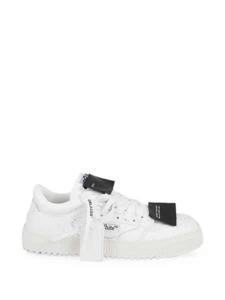 Sneakerși Off-white cu autograf alb