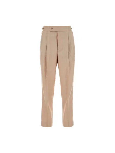 Haftowane spodnie Needles beżowe