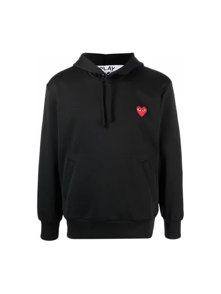 Bluza z kapturem Comme Des Garcons Play z kapturem czarna