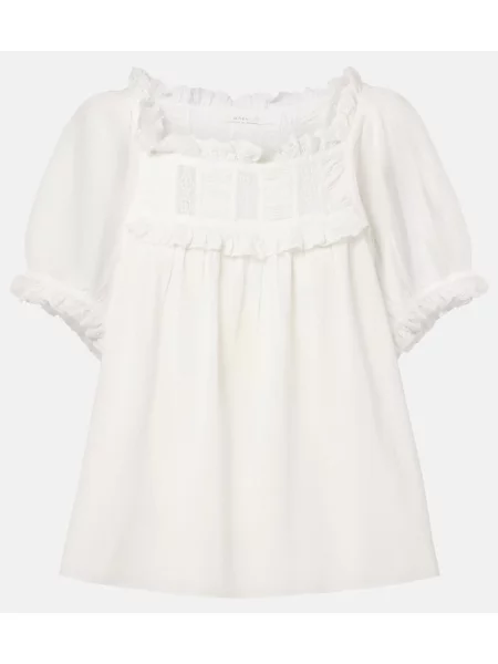 Top Dôen din dantelă alb