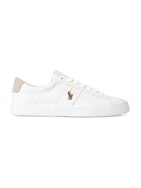 Sneakerși Polo Ralph Lauren din piele alb
