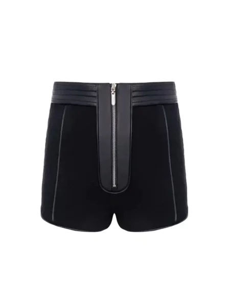 Femif Шорти Штучна шкіра/текстиль чорний