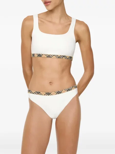 Kockás felső Burberry fehér