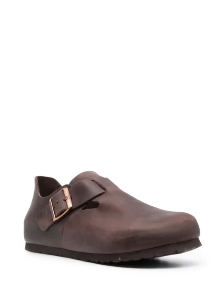 Iš natūralios odos loaferiai Birkenstock ruda