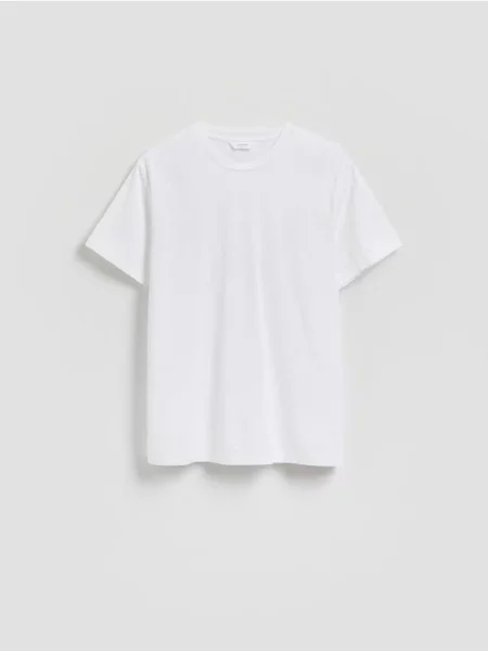 Reserved Tricou regular fit uni alb