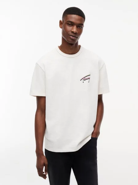 Tommy Jeans Koszulka Mężczyźni S beżowy