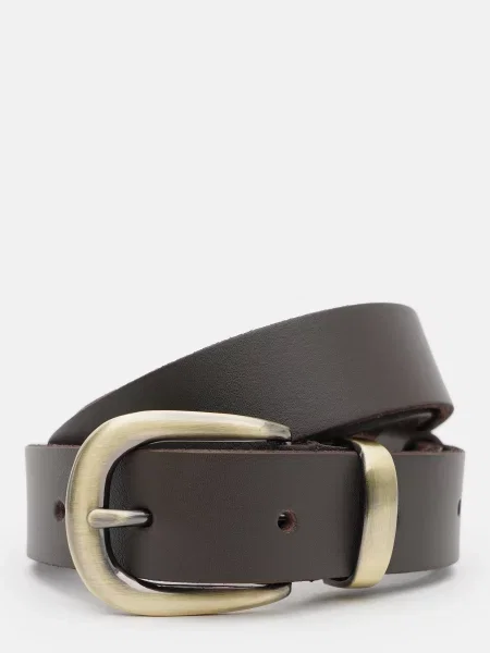 Кожаный ремень Borsa Leather с ремешками коричневый