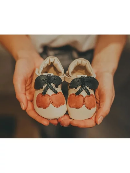 Donsje Шкіряні кросівки для немовлят Nanoe Shoes Cherry