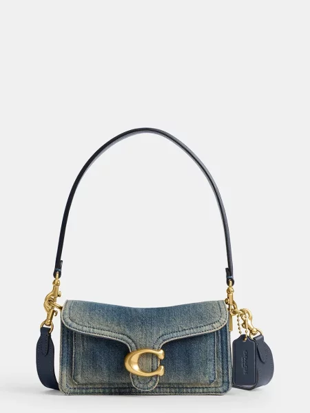 Torebka Coach skórzana niebieska